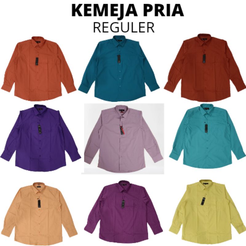 Kemeja Pria Kemeja Polos Lengan Panjang Kemeja Polos Kemeja Katun Kemeja Formal Kemeja Pria