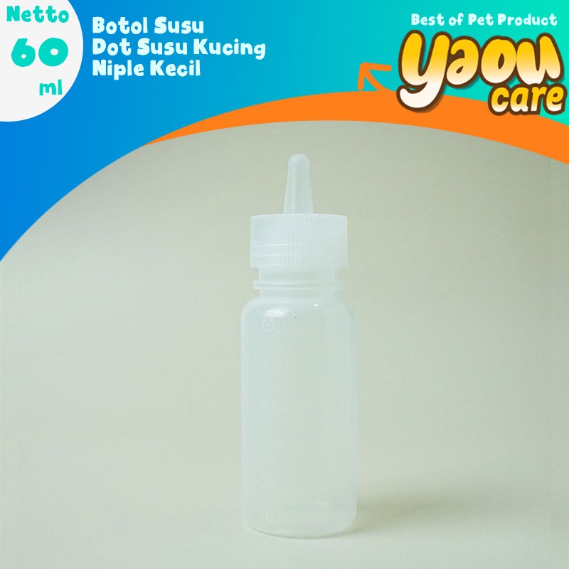 Botol Dot susu kucing /anjing 60 ml - Niple kecil dan lembut