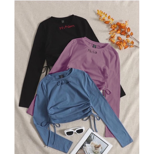 BLOUSE KOREA - BLOUSE CROP - GLOBOSA BLOUSE