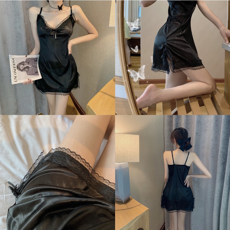 Baju Tidur Seksi Mini Lingerie Sexy Menawan Hitam Black