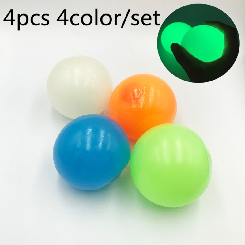 Zzz 4pcs Hand Squeeze Fluorescent Fidget Vent Mainan Luminous Pinch Novelty Gag Untuk Anak Laki-Laki Perempuan Untuk Fokus Permainan Bercahaya