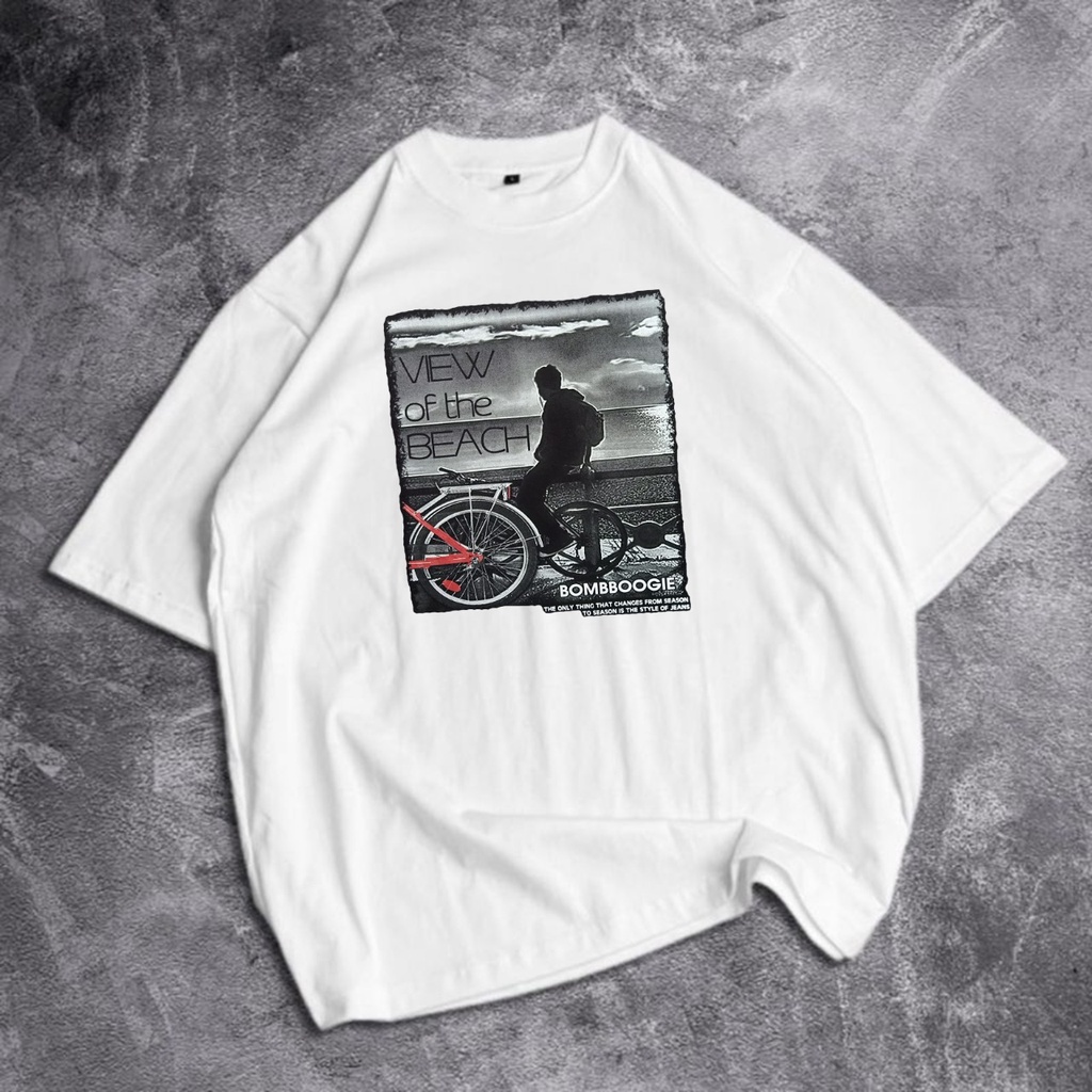 GSC - Baju Kaos OVERSIZE VIEW OF THE BEACH / T-Shirt Oversize Cotton 24S