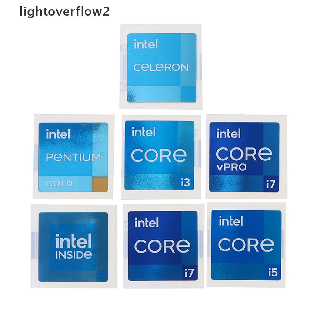 (lightoverflow2) 5pcs / Set Stiker 11 Generation i3 i5 i7 VPRO Untuk CPU / Laptop / Desktop (ID)