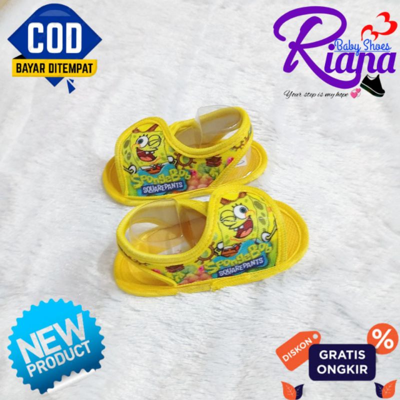 Sendal sepatu Bayi prewalker Spongebob usia 0-12 Bulan