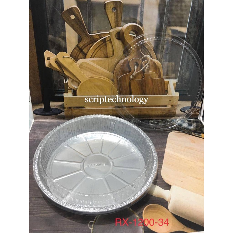Wadah Aluminium foil tray RX1200-34 Oval Cetakan Baking Kue RX-1200