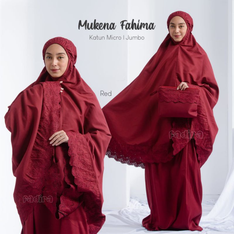 Mukena Fahima / Rukuh Katun Polos / Telekung Polos / Mukena Dewasa Polos by Fadira