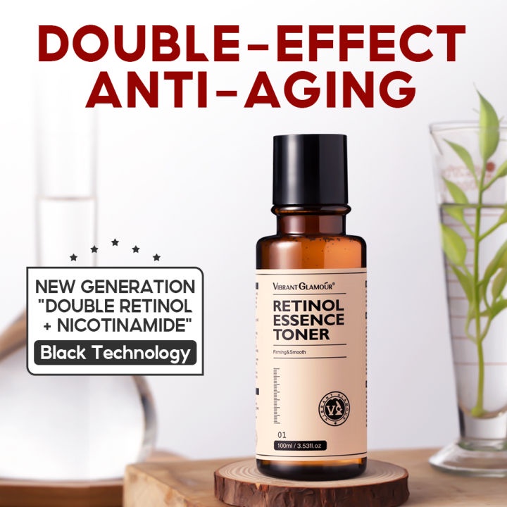 VIBRANT GLAMOUR Toner Retinol Anti-kerut Pengangkatan mengencangkan Anti penuaan wajah pelembab Mencerahkan Melembabkan 100ml