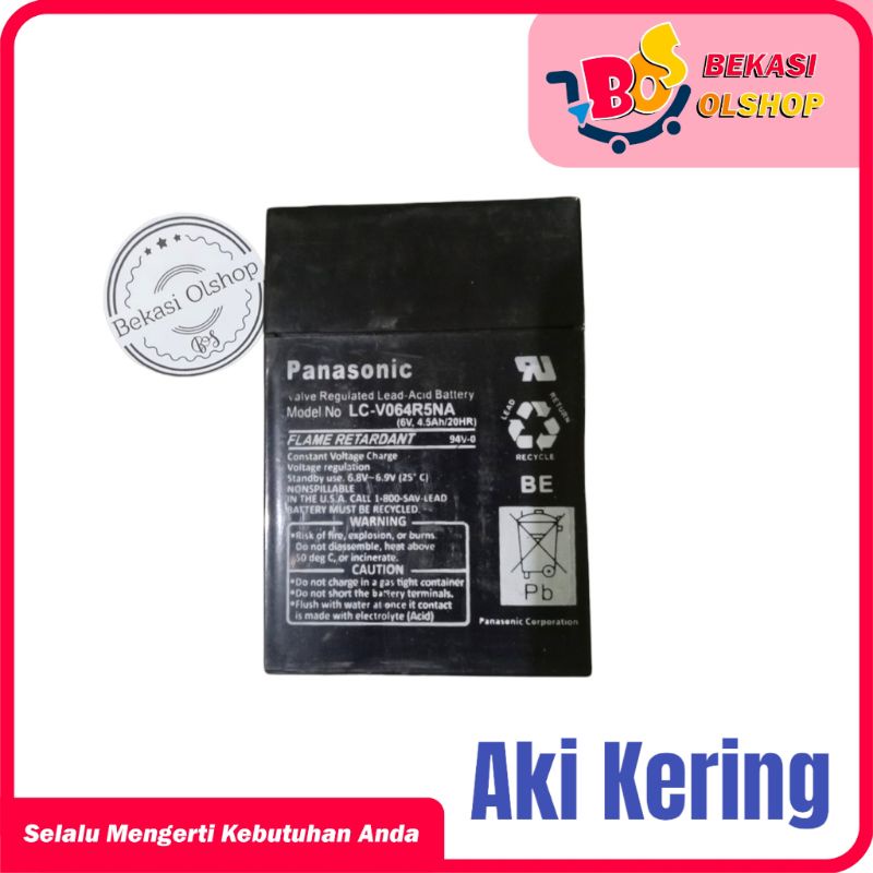 Aki Kering Klop 6V / Accu Kering Battery 6V