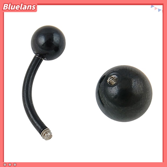 Bluelans Surgical Stainless Steel Ball Barbell Belly Navel Ring Button Body Piercing