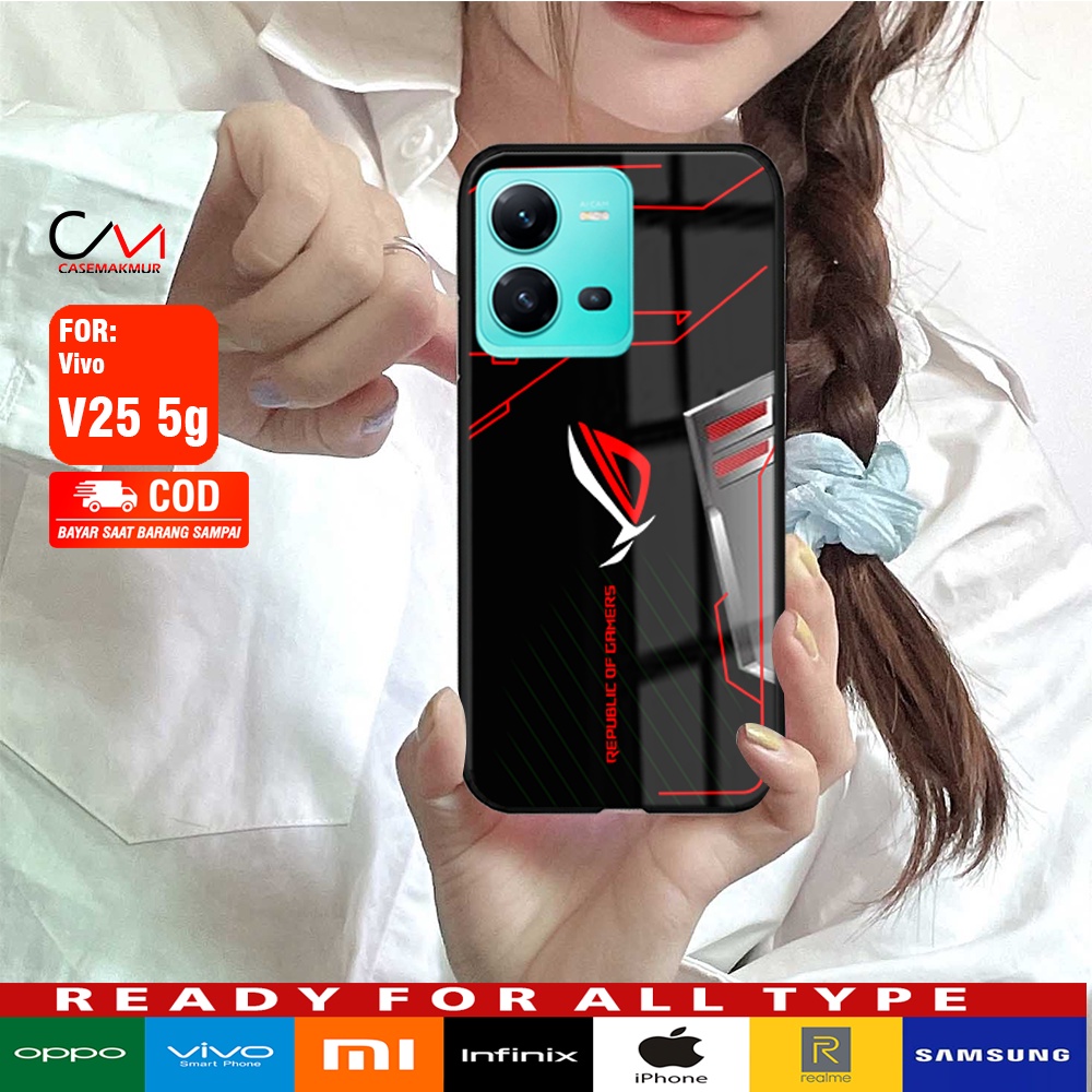 Silikon Rog Vivo V25 5g Sosftcase Glossy Casing Hp Custom Case Pelindung Handphone Casing Cewe Cowo 