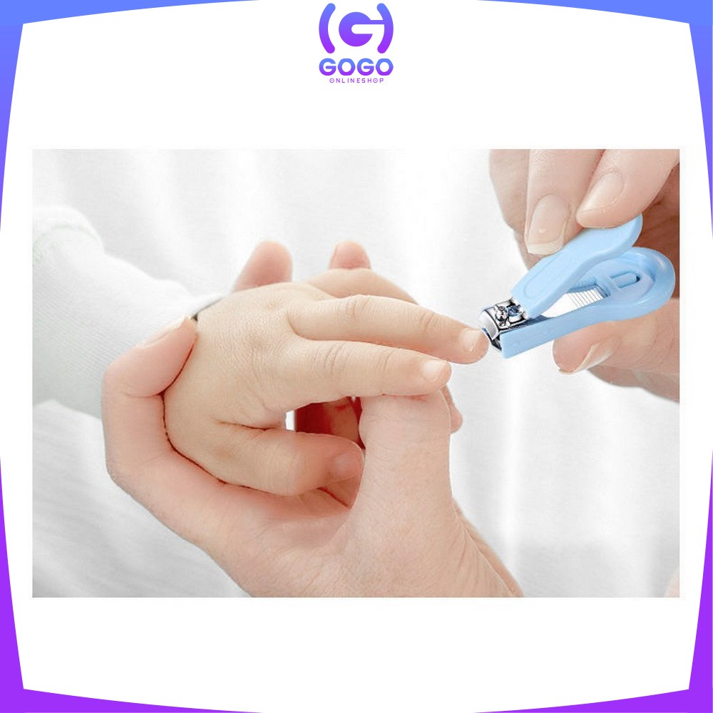 GOGO-C721 Gunting Kuku Bayi Motif Polos Jepit Kuku Anak Aman / Alat Potong Kuku Bayi Baby Nail Clipper Gunting Pemotong Kuku