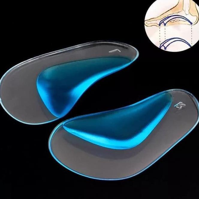 [BAYAR DI TEMPAT] 1 Pasang Insole Gel Orthopedic Arch Support Untuk Terapi Kaki / Insole Flat Foot Correction Kaki Bebek Datar