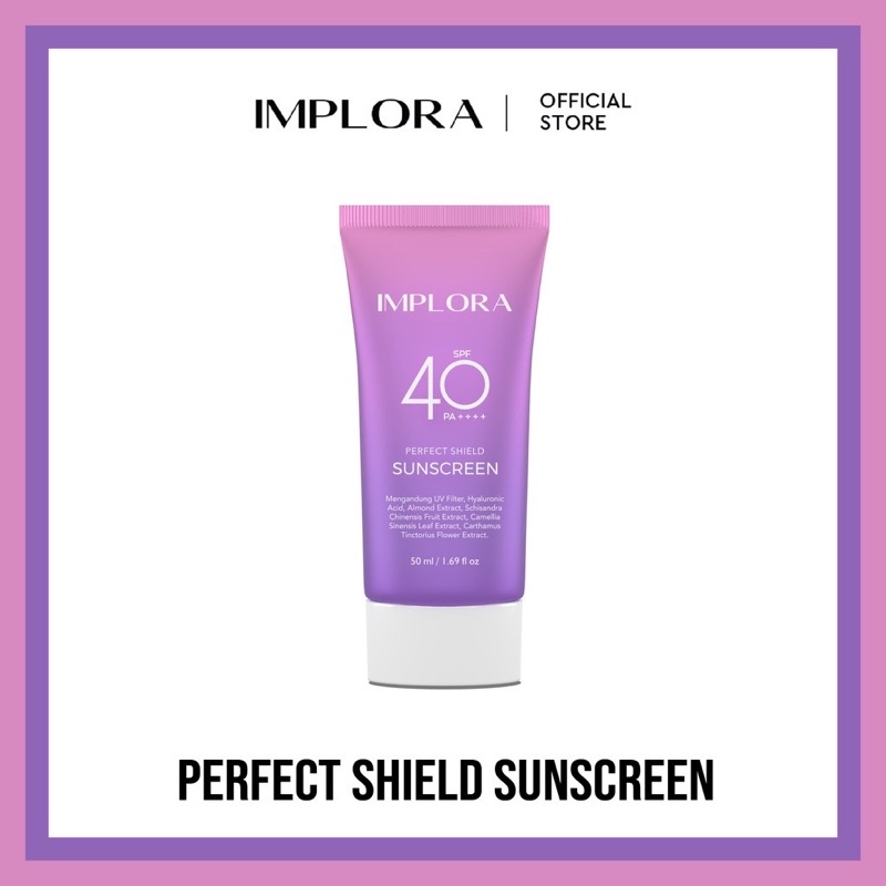 SUNSCREEN BY IMPLORA PERFECT SHIELD SUNSCREEN SPF40 PA++++ 50ml SUN SCREEN WAJAH