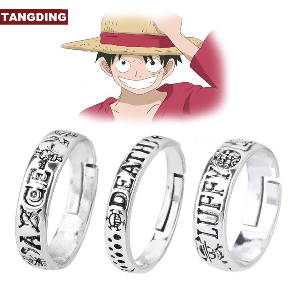 【COD Tangding】Cincin Desain Anime One Piece Untuk Aksesoris Perhiasan