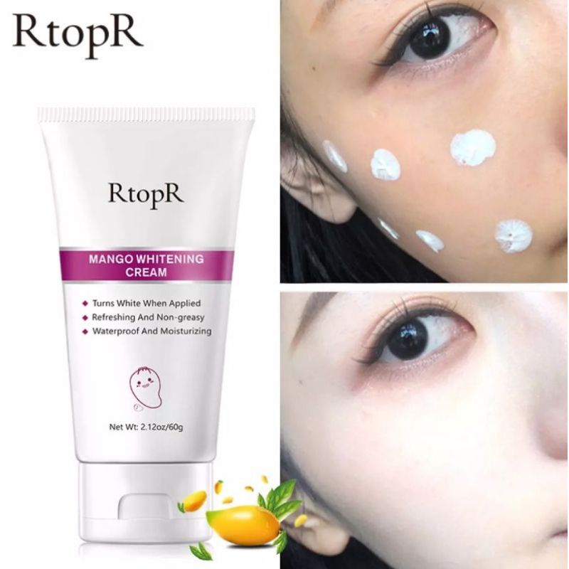 RtopR Mango Whitening Cream Krim Pencerah Alami Pemutih Concealer Pelembab Krim Tubuh Pelembab Memut