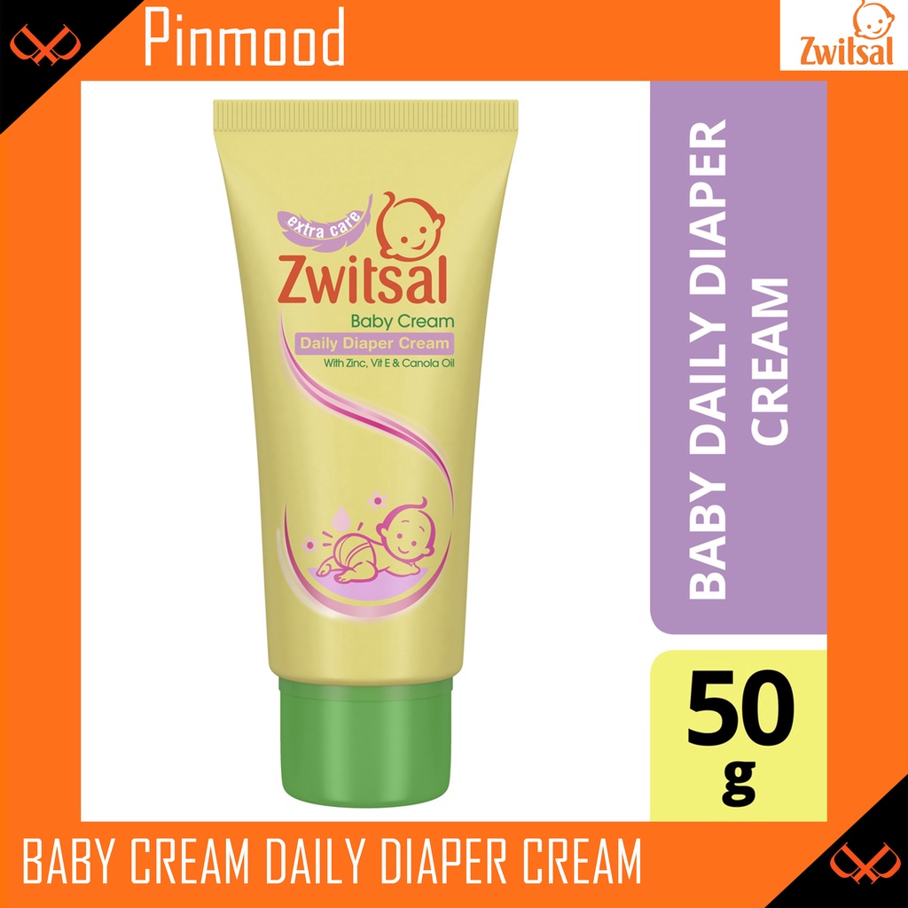 ZWITSAL BABY DAILY DIAPER CREAM TUBE [ 50 G ] - KRIM RUAM POPOK BAYI EXTRA CARE ZINC