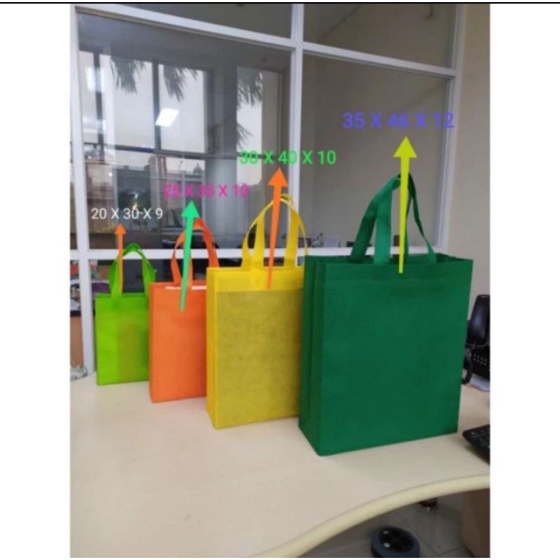 Tas BELANJA KECIL Tas Kain Spunbound Goodie Bag Tote Kantong Belanja