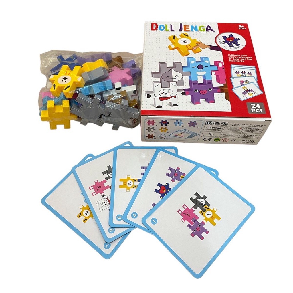 Mainan Anak DOLL JENGA Mainan Edukasi Balok Susun Anak Puzzle Anak