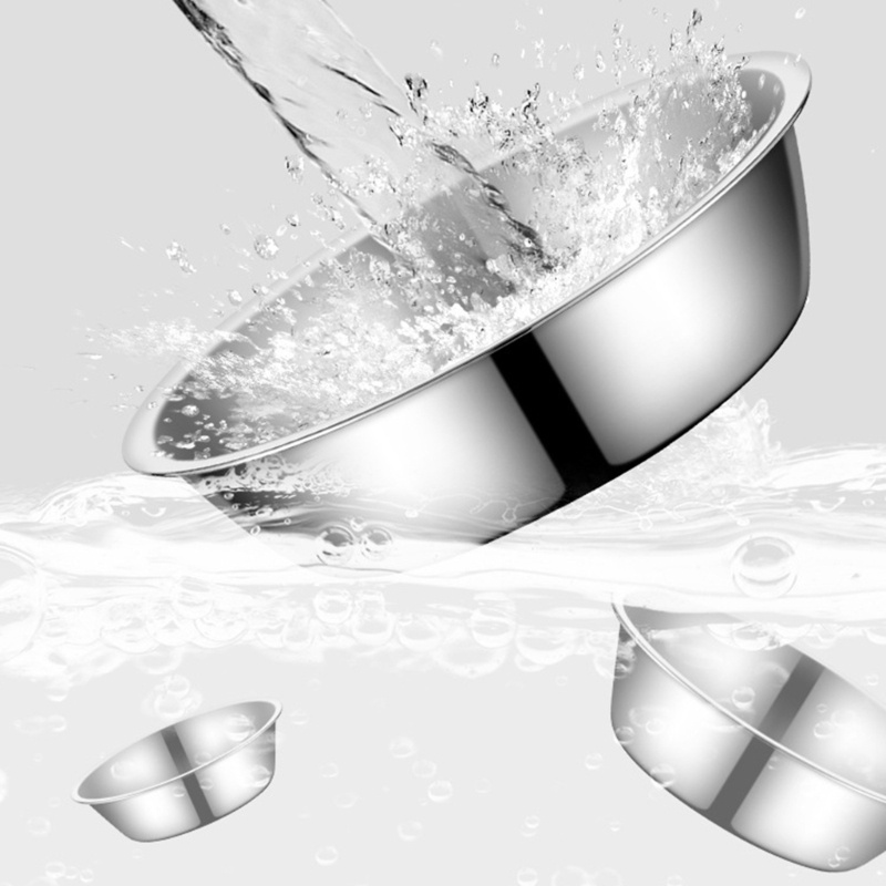 Mangkok Makan / Minum Bahan Stainless Steel Kapasitas Besar Untuk Anjing / Kucing