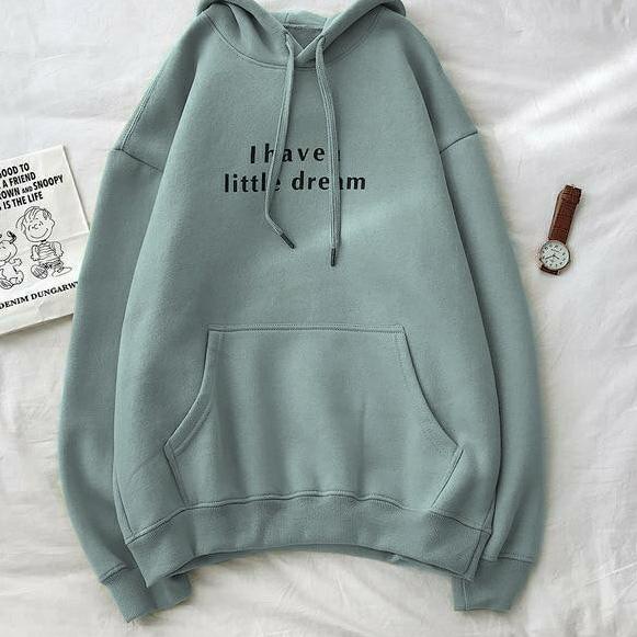 Penjualan Terbanyak.. Sweater Hoodie Oversize Wanita I Have A Little Dream Oversize Sweatshirt Pakai