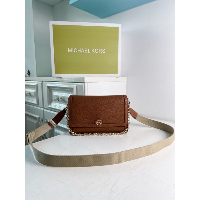Michael Kors Freya Small Convertible Logo Crossbody - brown