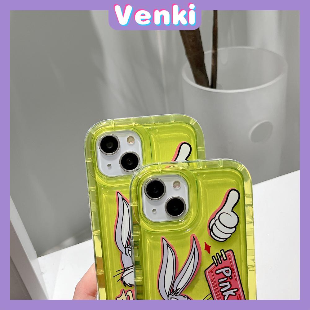 Case For iPhone 14 Pro Max TPU Soft Jelly Airbag Case Cartoon Cute Rabbit Clear Case Camera Protection Shockproof For iPhone 14 13 12 11 Plus Pro Max 7 Plus X XR