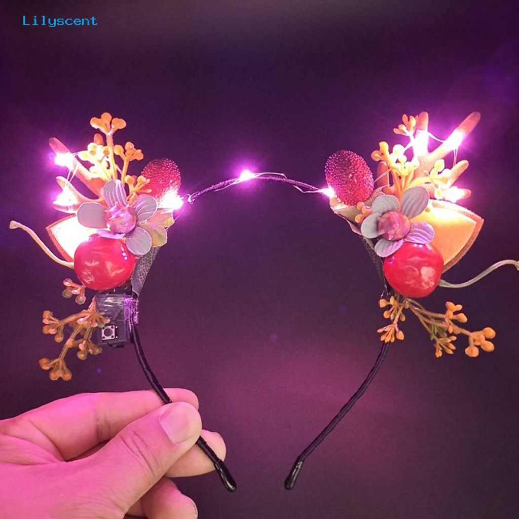 Bando Desain Tanduk Rusa Dengan Lampu Flash Luminous Untuk Natal