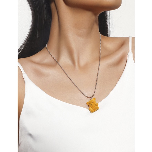 LRC Kalung Fashion Yellow Bear V3559X