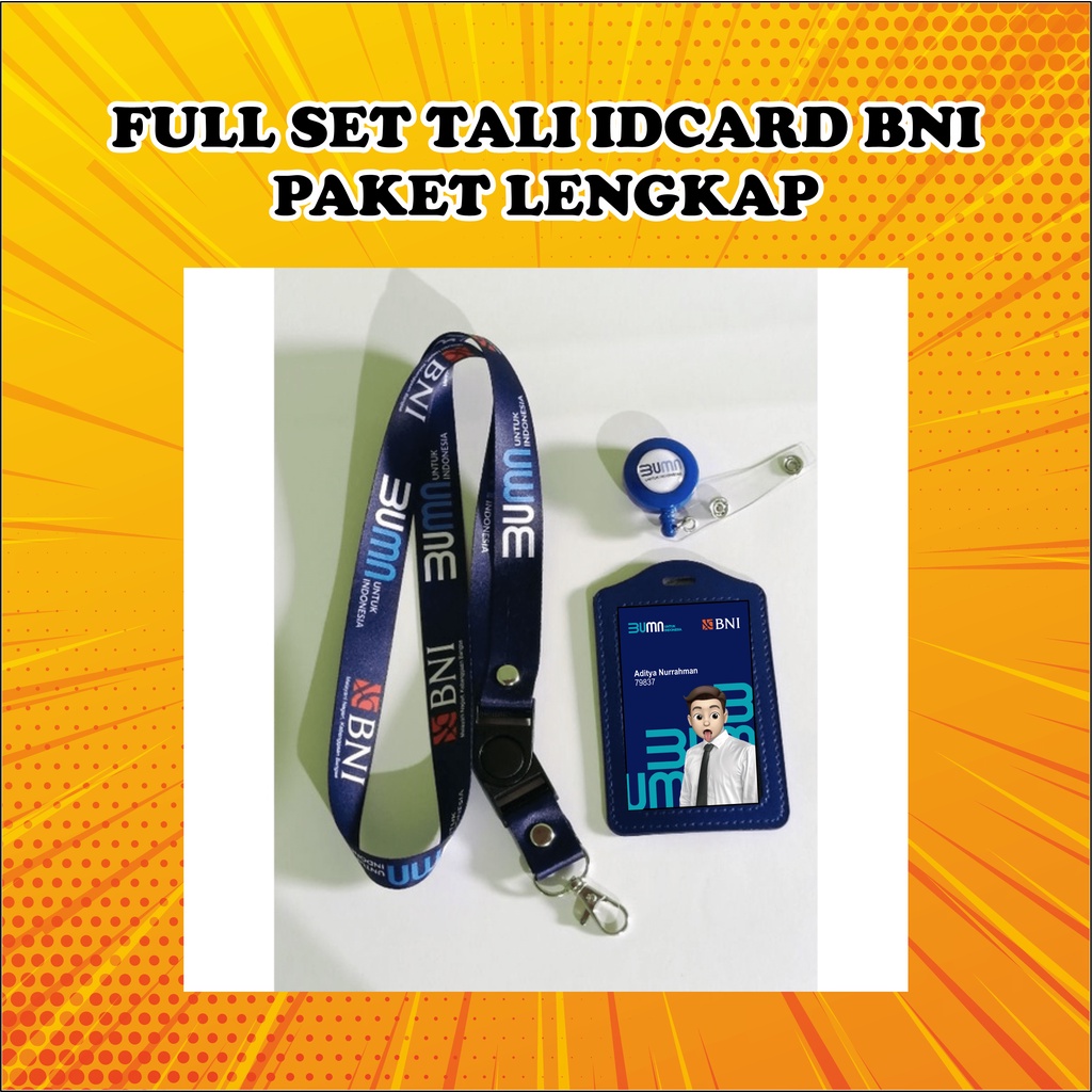 CUSTOM ID CARD BUMN bumn BNI bni idcard satuan Lanyard tali gantungan bumn akhlak