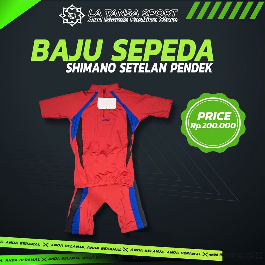 BAJU SEPEDA SHIMANO SETELAN PENDEK