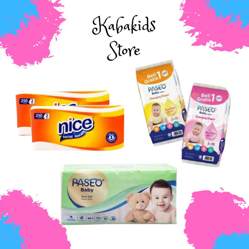 Nice Facial Tissue Murah Tisu Nice 2ply 180 1kg muat 6pcs - Kabakids Store