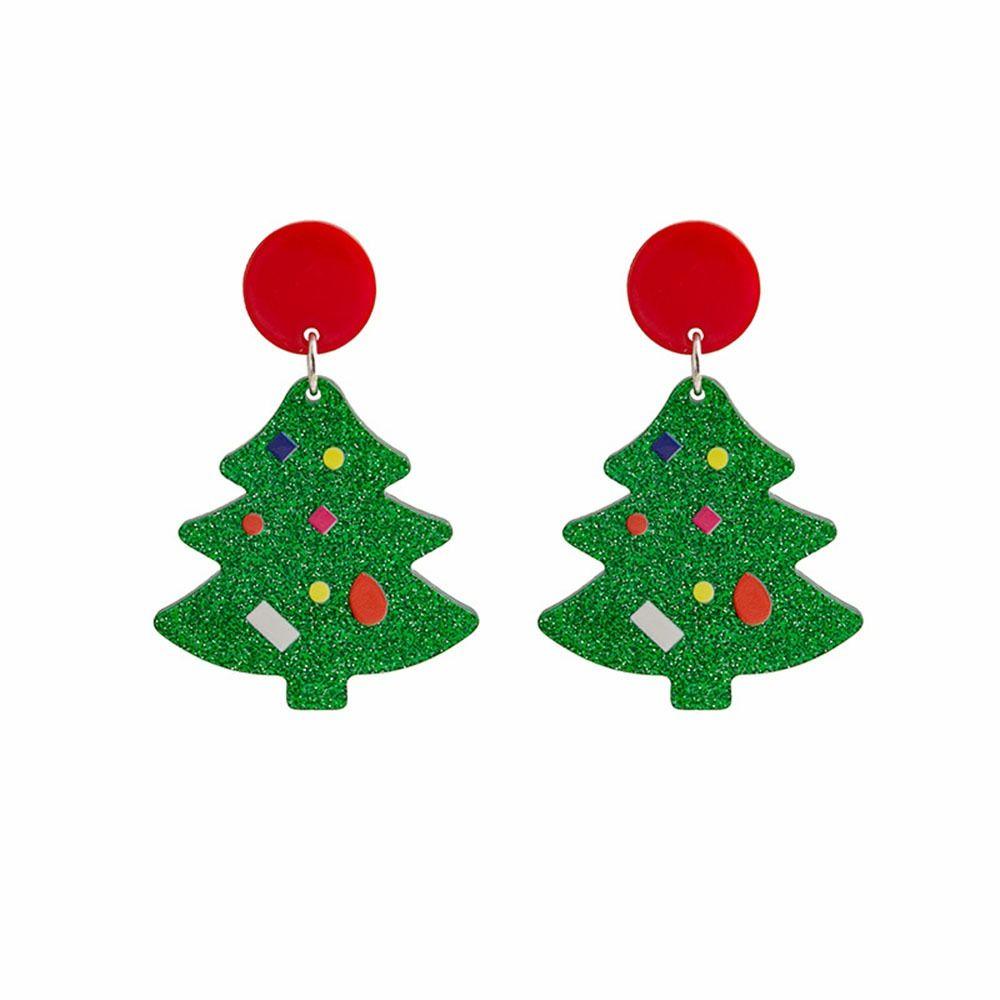 Mxbeauty Anting Tusuk Natal Anting Menjuntai Kepribadian Untuk Perempuan Untuk Perempuan Santa Claus Snowman Women Drop Earrings