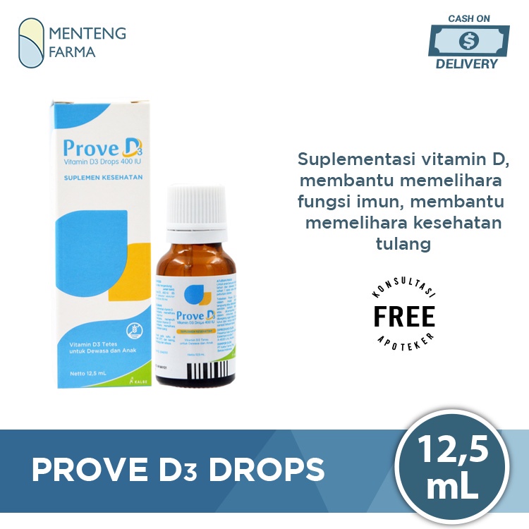 Prove D3 Drops 12.5 ml - Suplemen Vit D3 400 IU