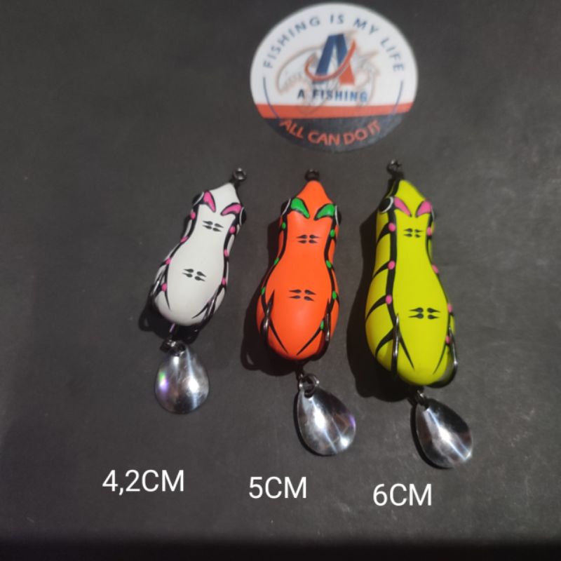 SOFT FROG CURUT 4,2CM 5CM 6CM CANS LURE I UMPAN CASTING IKAN GABUS DAN TOMAN