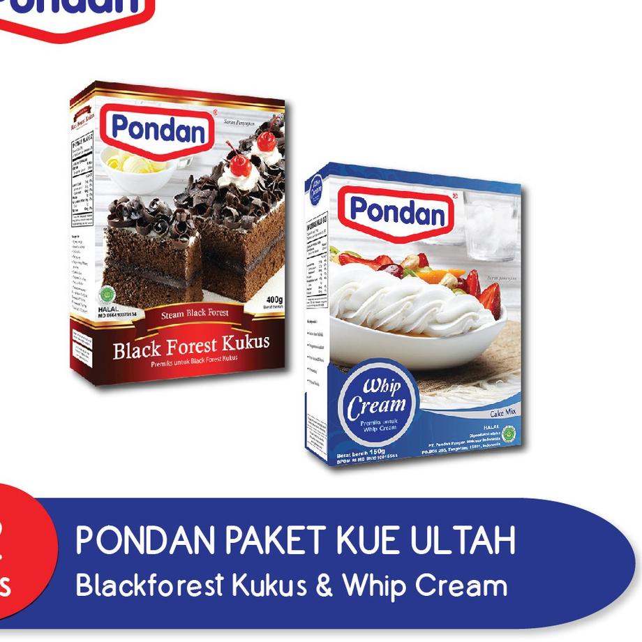 

✨SHOPEE MALL✨ Pondan Paket Kue Ulang Tahun Black Forest & Whipcream (Kukus) 
