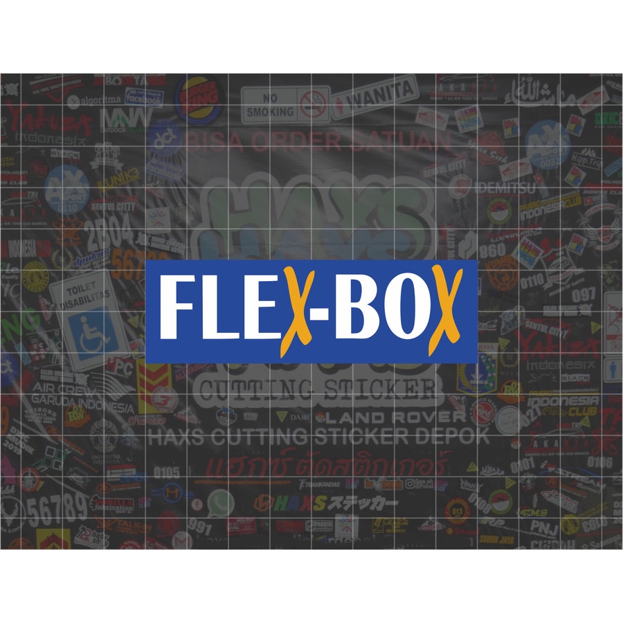 Cutting Sticker Flexbox Ukuran 8 Cm Untuk Motor Mobil