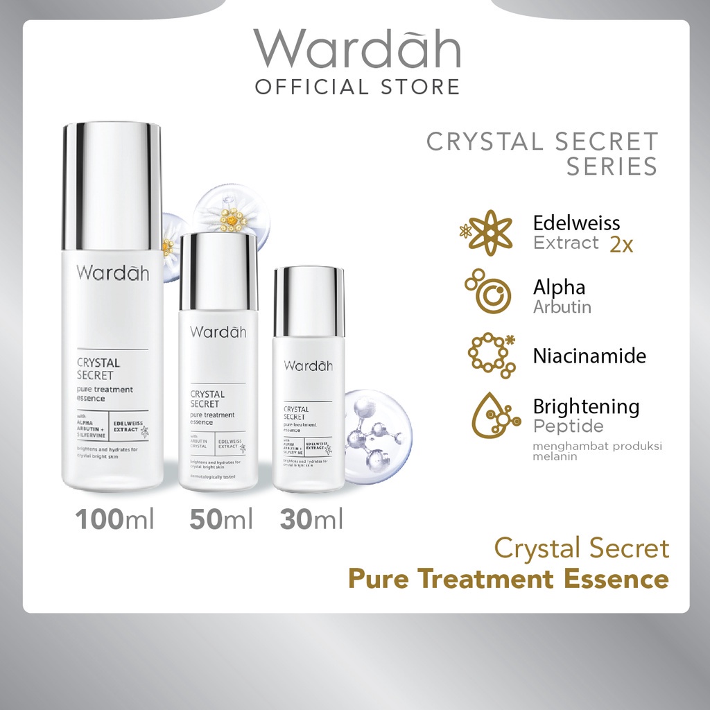 GIRLSNEED77 Wardah Crystal Secret Pure Treatment Essence - Essence untuk mencerahkan, menghidrasi, dan skin booster