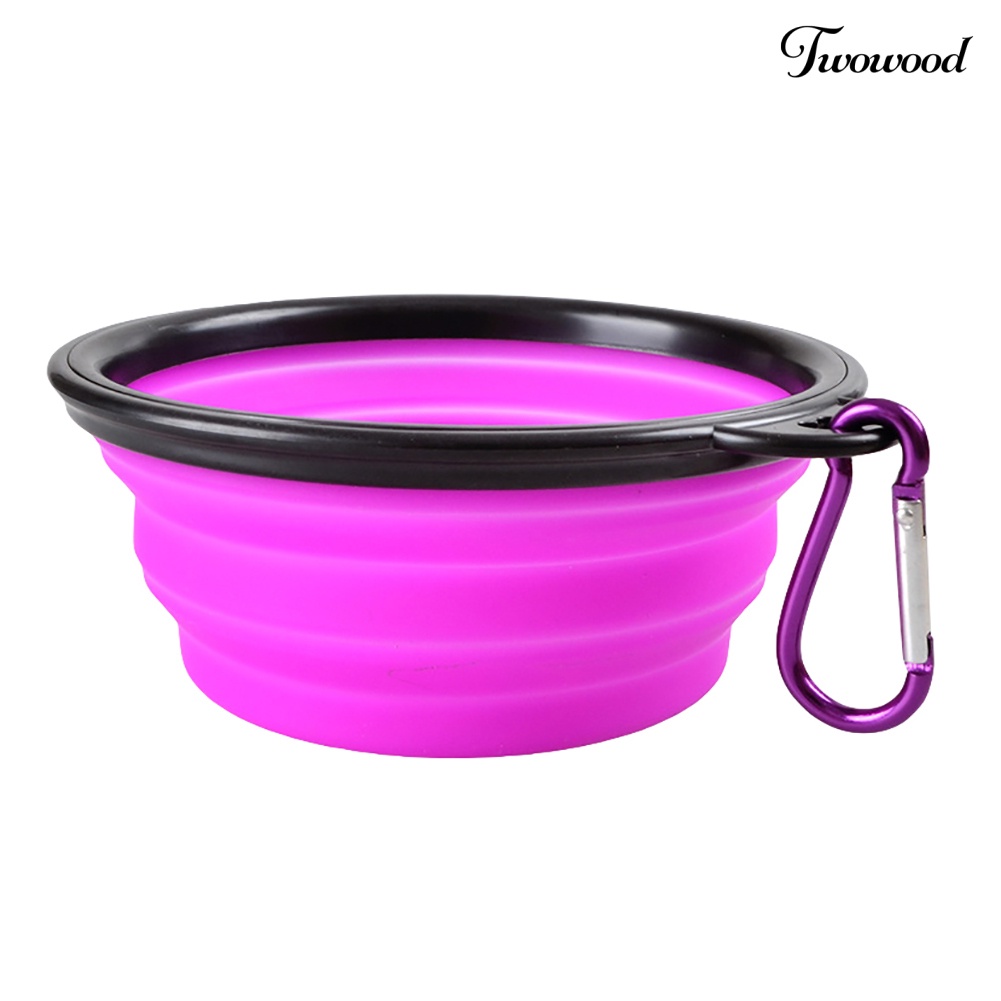 2 in 1 Mangkok Makan Dan Minum Anjing Peliharaan Portabel Model Lipat Untuk Travel
