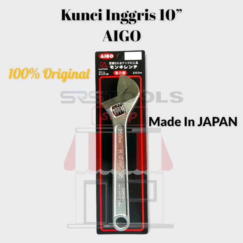 AIGO Kunci Inggris 10 Inch - Kunci Bago Baco - Adjustable wrench 10"