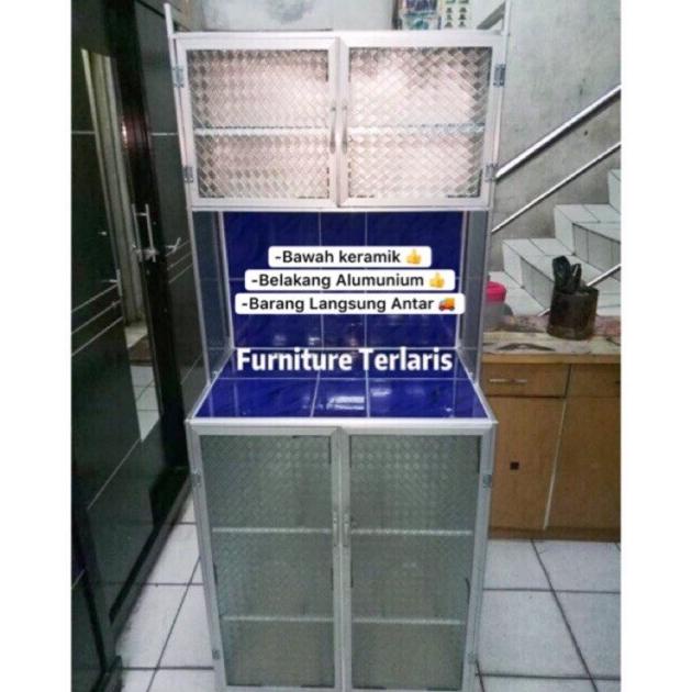 RAK PIRING ALUMUNIUM 2 PINTU KACA KERAMIK RAK ALUMINIUM MINI 2 PINTU DSFWEF6546EF