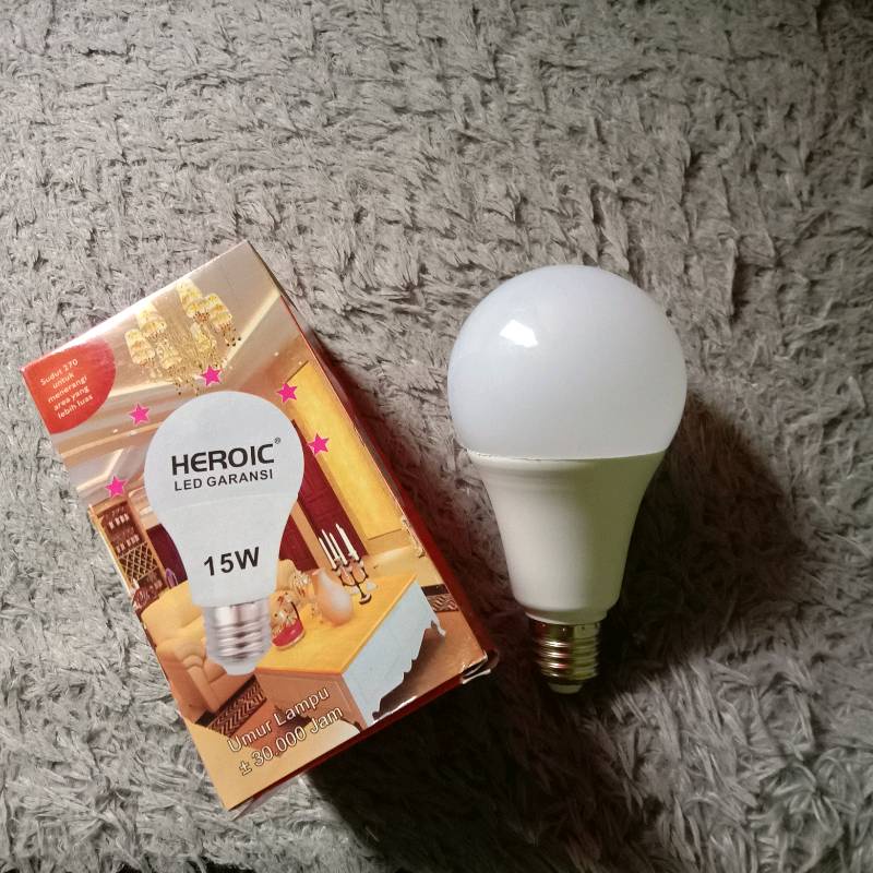 Lampu Led 15 Watt Heroic Bohlam Bergaransi