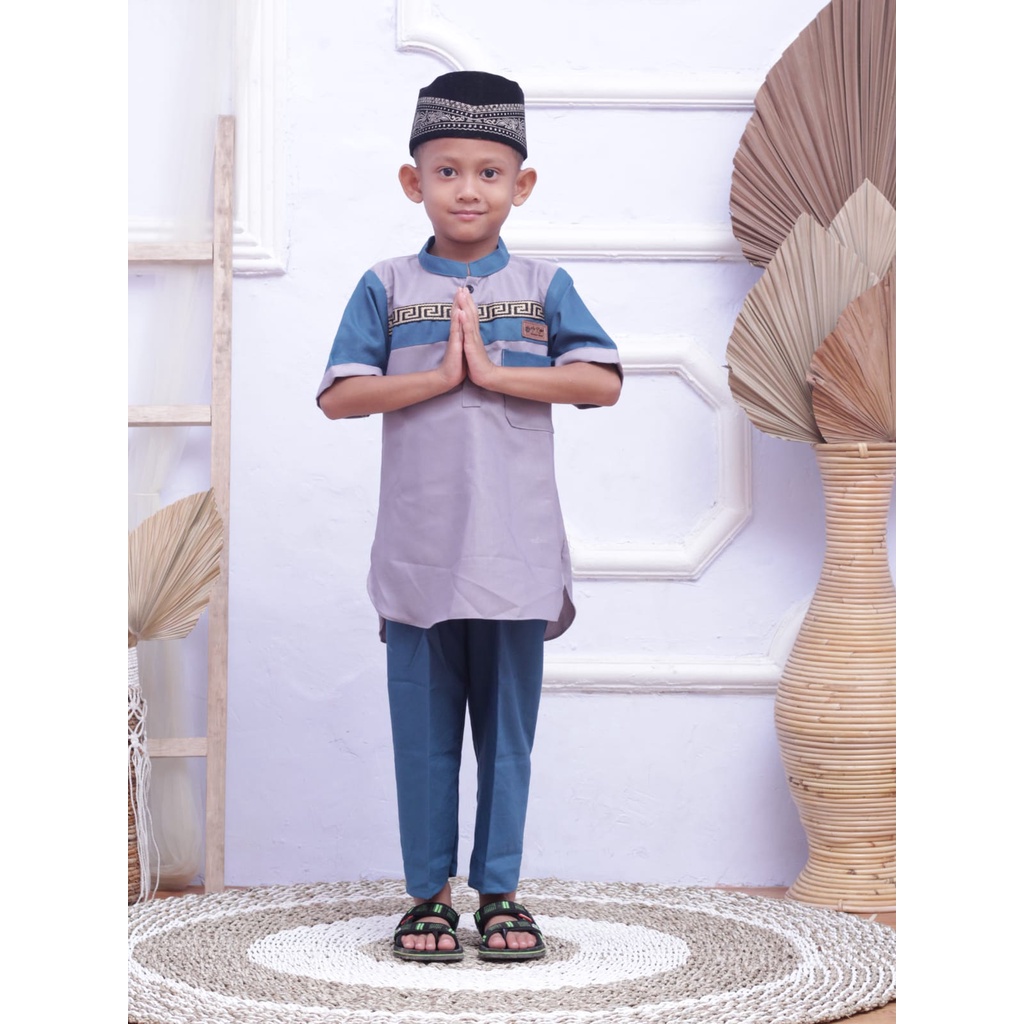 Baju koko anak laki-laki setelan Baju muslim anak Koko Toyobo anak promo usia 4-9 tahun Mahdeya