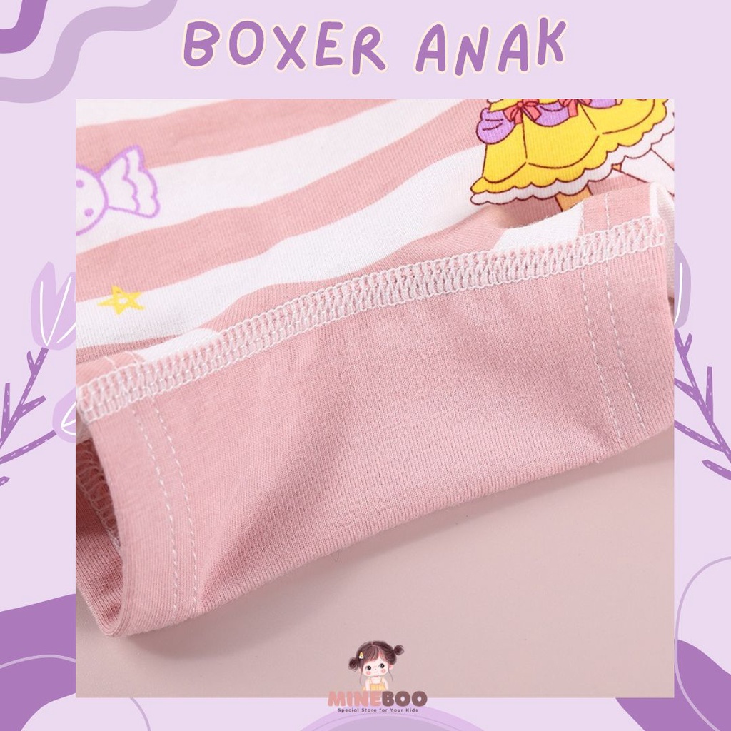 mineboo BOXER ANAK celana dalam anak perempuan| CD anak perempuan | Boxer corak anak / PRETTY BERRY