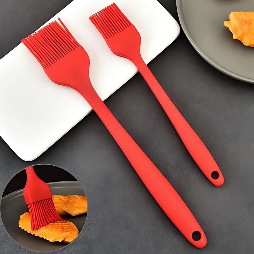 KUAS SILIKON MENTEGA / KUAS KUE DAN ROTI / KUAS BBQ / KUAS SILIKON FOOD GRADE / SILICONE BRUSH / Kuas Full Silikon / Kuas Silicon / Kuas Roti / Kuas Mentega / Kuas Kue / Kuas Untuk Masak / Kuas Silikon Tahan Panas/ Kuas Silicone Kuas Oles Minyak Barbeque