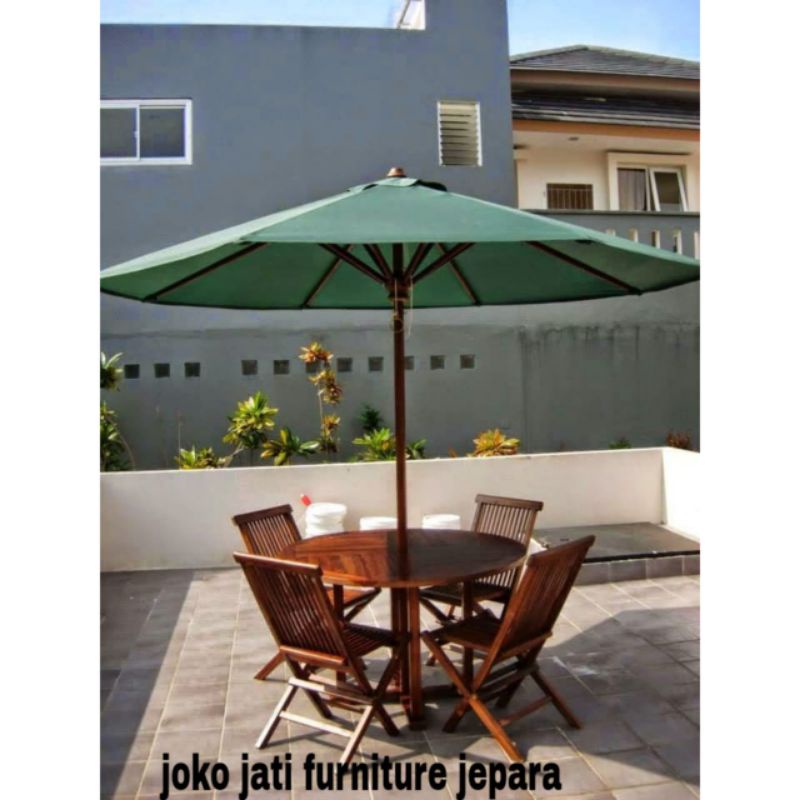 meja makan kursi lipat/meja payung