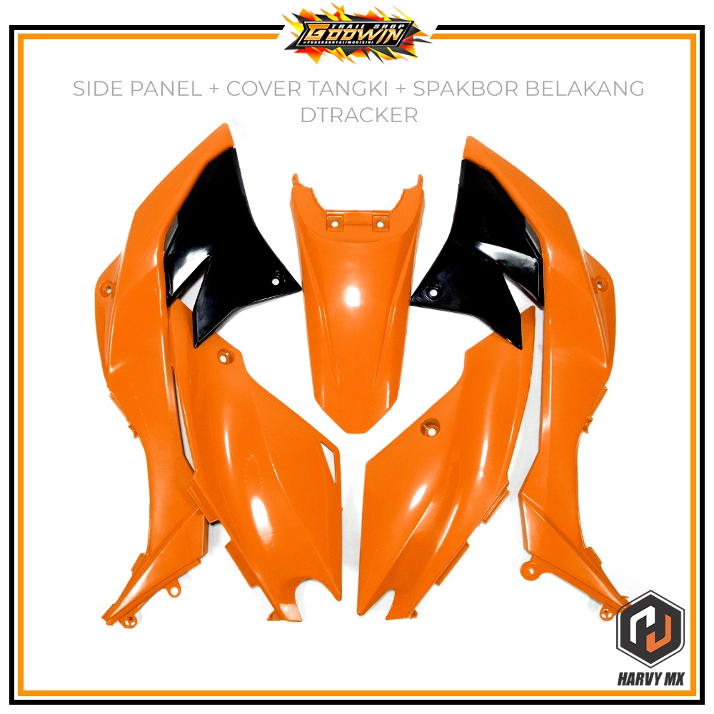 Paket Cover Body Tangki Depan Belakang Slebor Belakang Jok Sadel Trail HRV KLX DTRACKER DT NEW