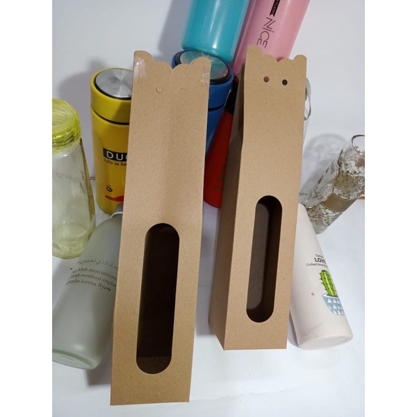 TUMBLER BOX / SOUVENIR BOX BOTOL WARNA COKLAT (TANPA TALI PEREKAT)