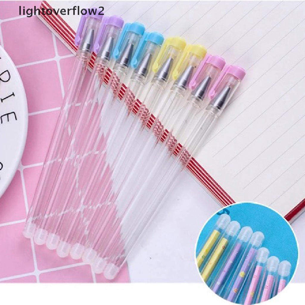 (lightoverflow2) Pulpen Gel Transparan Bisa Dihapus Model Minimalis