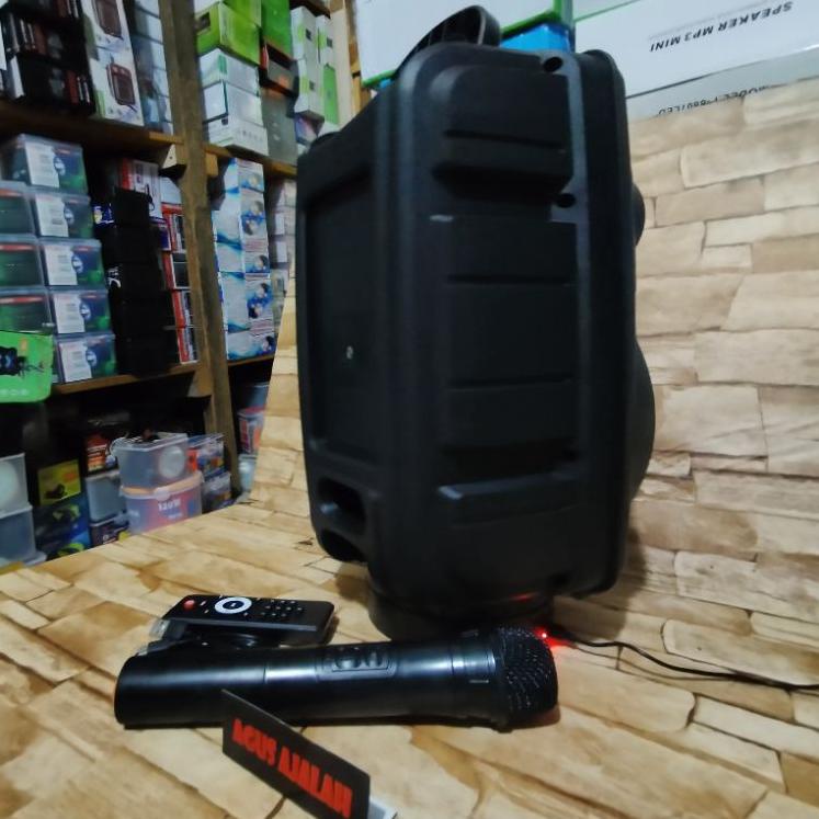 Big Sale ✅COD SPEAKER BLUETOOTH KARAOKE +MIC KABEL+RADIO FM 1000WATT 8,5IN 8.5INCH FLECO F8803 XBASS