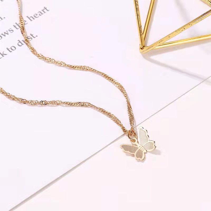 ✅COD [BBS] Kalung Liontin Rantai Klavikula Kupu-Kupu Gaya Korea Necklace Chain - Kalung Rantai Liontin Kupu-Kupu